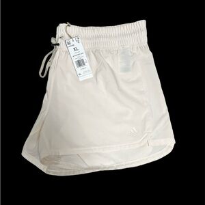 Adidas Women’s Pacer Aeroready Training Shorts Cream XL New!